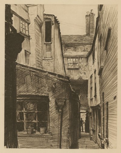The Old Horse and Groom, detrás de Holborn Above Bars, Londres (grabado) de Frank Lewis Emanuel