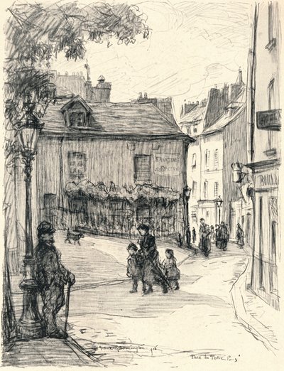 Place du Tertre, Montmartre, 1915 de Frank Milton Armington