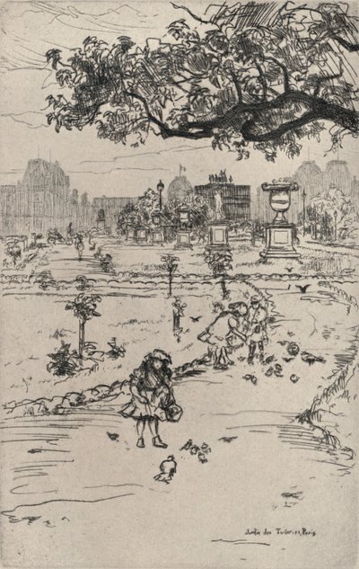 Los Jardines de las Tullerías, 1915 de Frank Milton Armington