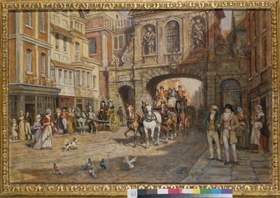El Royal Mail pasa por Temple Bar de Frank Moss Bennett