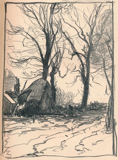 Estudio de árboles, Sompting, Sussex, siglo XIX de Frank Mura