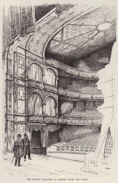 Interior del Teatro Palace, Londres de Frank Murray