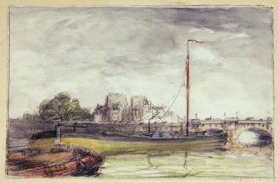 Le Pont-Neuf (gouache y carboncillo sobre papel) de Frank Myers Boggs