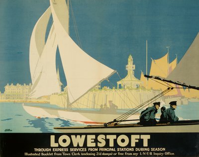 Lowestoft (litografía en color) de Frank Newbould