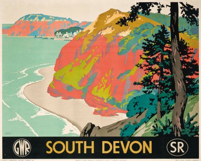 Cartel publicitario de South Devon de Frank Newbould