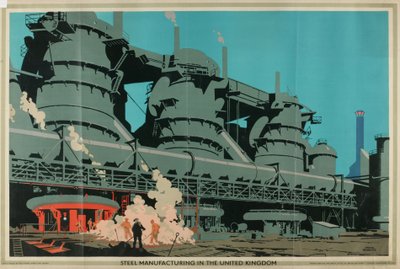 La fabricación de acero en el Reino Unido, de la serie "La compra del Imperio crea fábricas ocupadas". de Frank Newbould