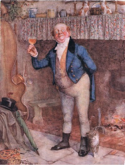 Mr Pickwick (Pickwick Papers) (litografía en color) de Frank Reynolds