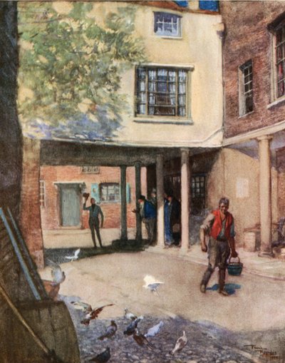 The Bull Inn, Rochester (litografía en color) de Frank Reynolds