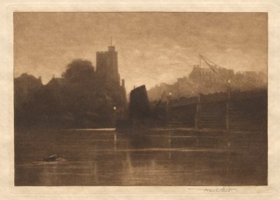 Reflujo de marea, puente de Putney de Frank Short