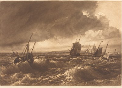 La boca del Támesis, Isla de Sheppey en la distancia, 1891 de Frank Short