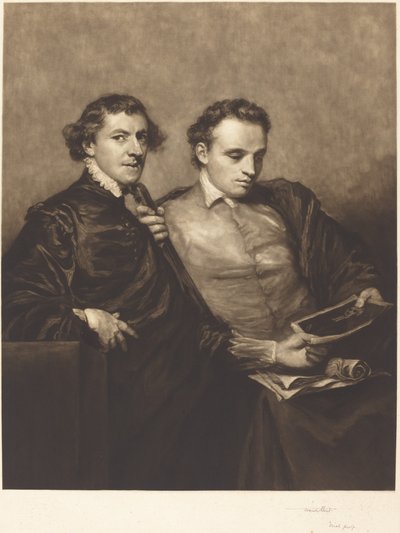 Retrato de dos caballeros de Frank Short, after Sir Joshua Reynolds
