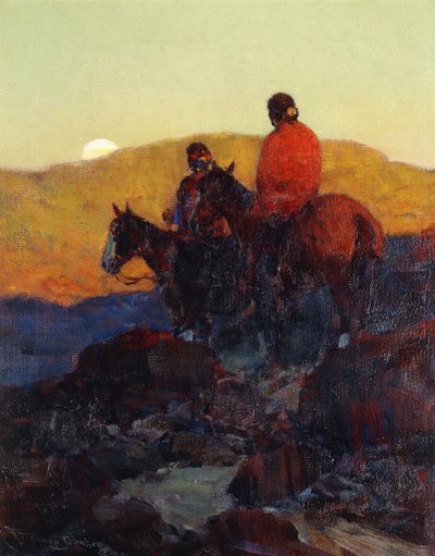 Resplandor del atardecer de Frank Tenney Johnson