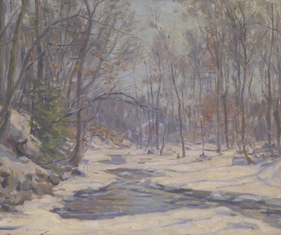 Una mañana de invierno (óleo sobre lienzo) de Frank Townsend Hutchens