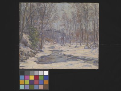 Una mañana de invierno (óleo sobre lienzo) de Frank Townsend Hutchens