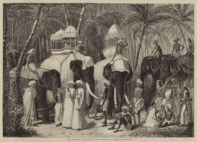 Los elefantes del Rajá de Travancore de Frank Vizetelly