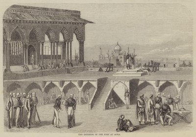 El interior del fuerte en Agra de Frank Vizetelly