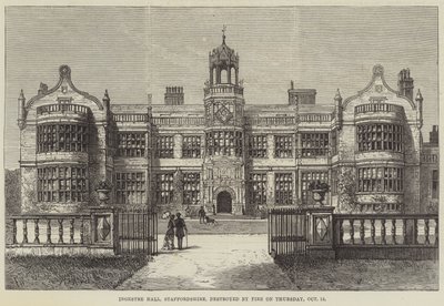 Ingestre Hall, Staffordshire, destruido por el fuego el jueves, 12 de octubre de Frank Watkins
