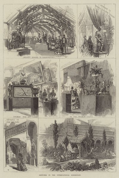 Bocetos en la Exposición Internacional de Frank Watkins