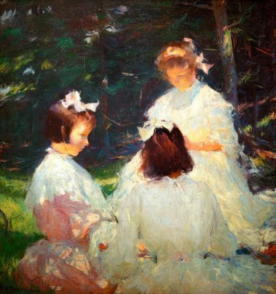 Niños en el bosque de Frank Weston Benson