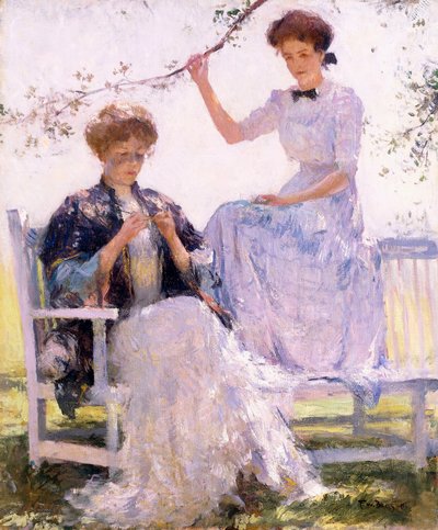 Sol y sombra, c.1912 (óleo sobre lienzo) de Frank Weston Benson