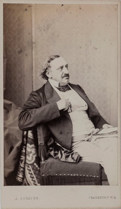 Retrato del compositor Friedrich von Flotow 1812-1883, 1883 de Frankfurt . Photo studio J. Schäfer