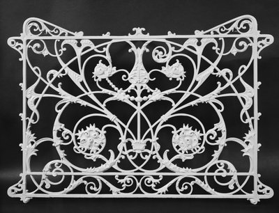 Sección de Barandilla de Balcón del Edificio de Apartamentos Mecca, Calles 34 y State, Chicago, Illinois, 1891-92 de Franklin Pierce Burnham