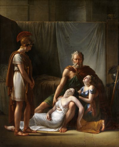 La muerte de la esposa de Belisario (óleo sobre lienzo) de François Joseph Kinsoen