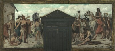 Boceto para el ayuntamiento del distrito XV: La Patrie, entre 1883 y 1884 (óleo sobre lienzo) de François Alfred Delobbe