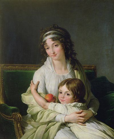 Retrato presumido de Madame Jeanne-Justine Boyer-Fonfrede y su hijo, Henri de François André Vincent