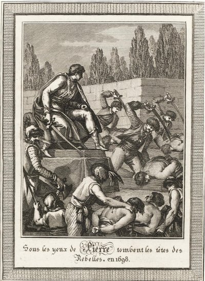 La ejecución de los Streltsy. De: Historia de Rusia por Blin de Sainmore, c. 1800 de François Anne David