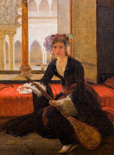 Sultana en un interior (óleo sobre lienzo) de François Auguste Biard