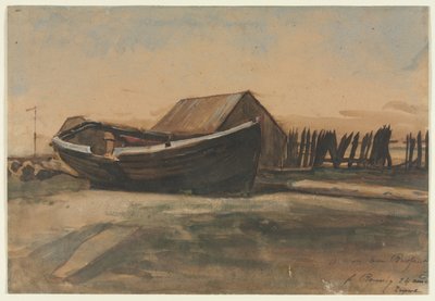 Boat on a Beach, Le Tréport de François Bonvin