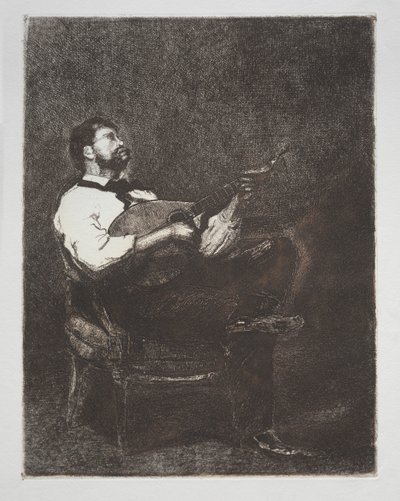 Guitarrista, 1861 de François Bonvin