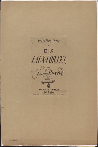 Primera suite de diez aguafuertes de François Bonvin