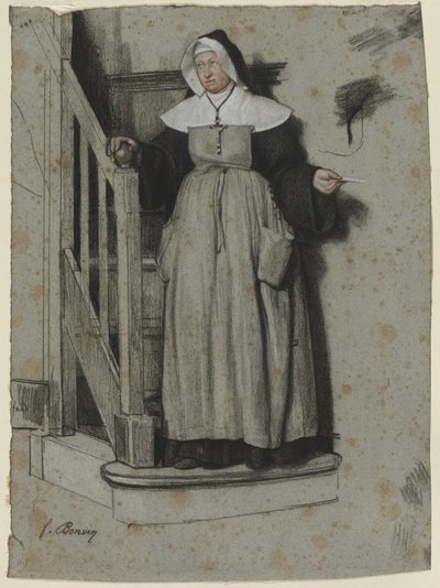 The Letter of Admission, Interior of a Convent de François Bonvin