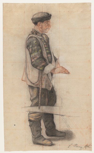 The Camillero (Estudio para "The Fallen Roofer") de François Bonvin