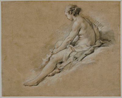 Una niña desnuda sentada de François Boucher