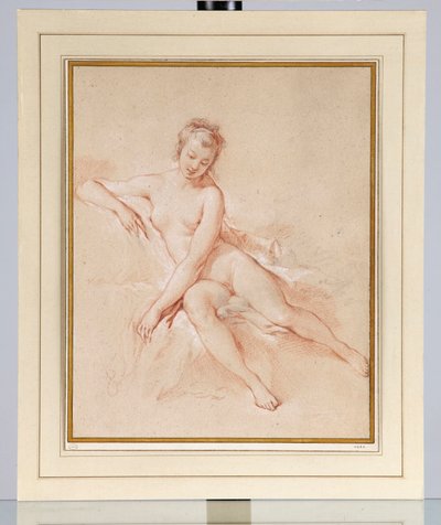 Desnudo femenino sentado de François Boucher