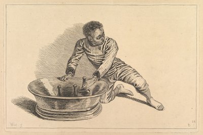 Africano negro sacando botellas de una nevera, siglo XVIII de François Boucher