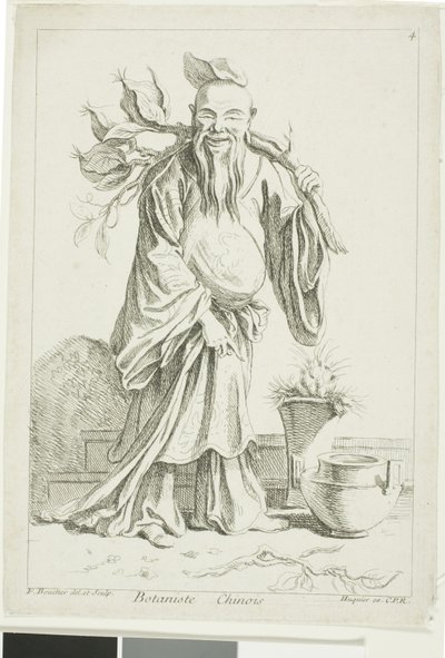Botánico chino, de Recueil de diverses figures chinoise du cabinet de François Boucher de François Boucher