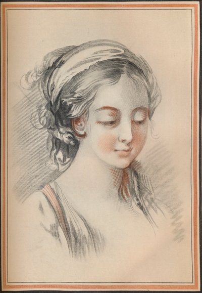 Cabeza de una niña, c. 1746 de François Boucher