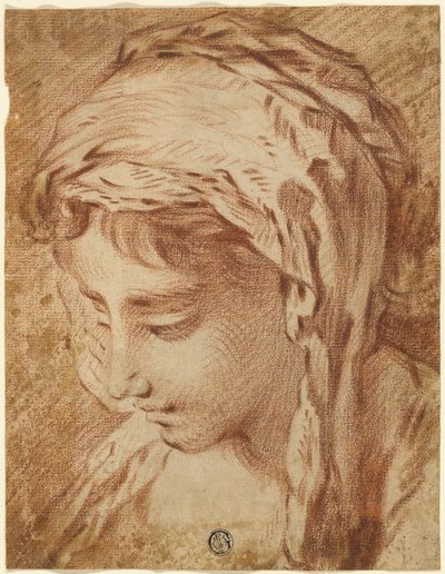 Cabeza de mujer de François Boucher