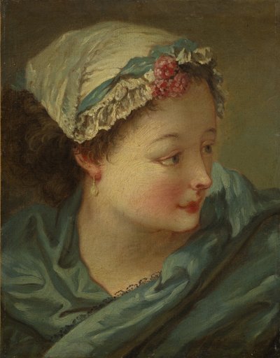 cabeza de una mujer joven de François Boucher