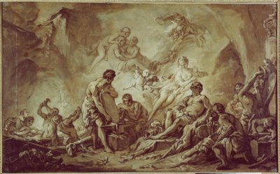 Las forjas de Vulcano de François Boucher
