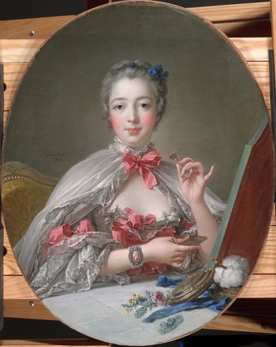 Madame de Pompadour en su tocador, c.1760 de François Boucher