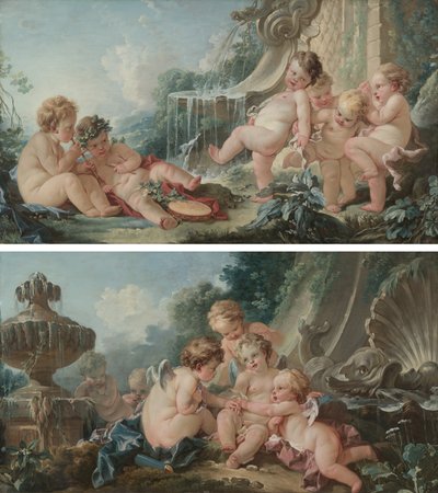 Música y danza y cupidos en conspiración de François Boucher