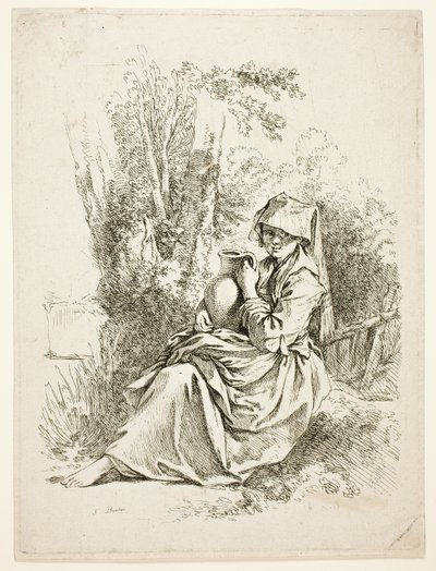 Campesina con jarra de François Boucher