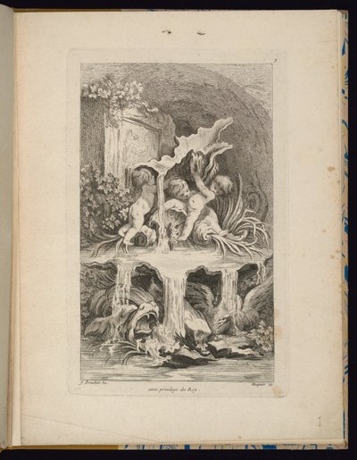 Placa 7, Receuil de Fontaines (Colección de Fuentes) de François Boucher