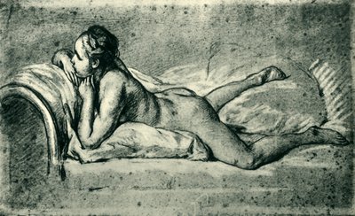 Desnudo femenino reclinado, 1751, 1943 de François Boucher