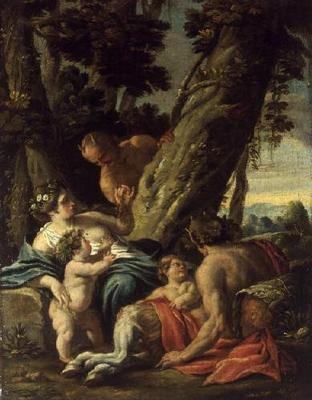 Sátiro y ninfa de François Boucher